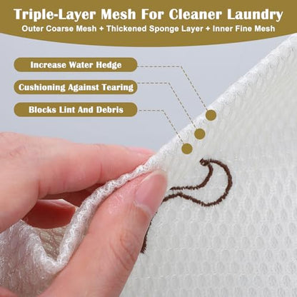 4 Pcs 7.87×7.09 Inch Small Mesh Laundry Bags for Socks, Durable Polyester Lingerie Delicates Bag for Washing Machine, Useful for Masks, Underwear (4 Sock Laundry Bag)