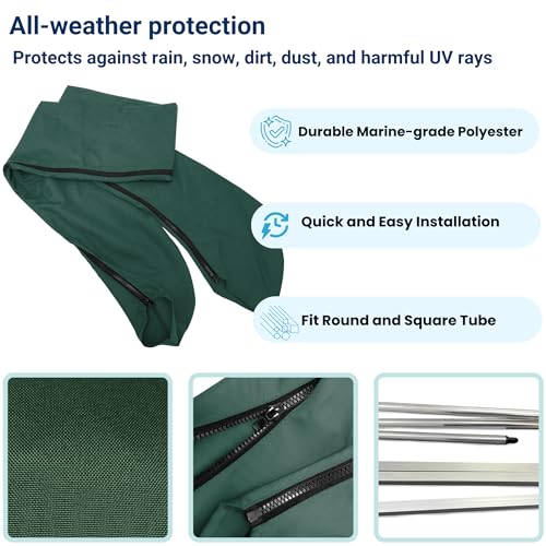 SavvyCraft Boat Bimini Top Cover Storage Boot, Green 97"-103" W - color: Green, size: 97"-103" W