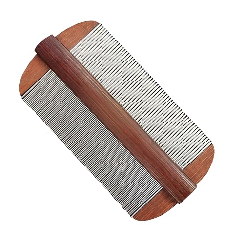 Extra Fine Stainless Steel Lice Comb Easy to Remove Nits and Eggs Reuseabe and Reliable Hair Lice Treatment Combs 4inches Different Double-Sided Needles for All Types Hair Useful