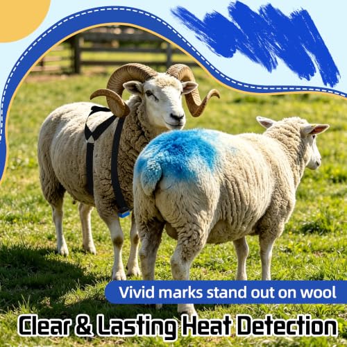 Replacement Marking Crayon Blocks for Ram Breeding Harness (Blue) | 3 Pack |For Sheep&Goat Breeding | All-Weather, High-Visibility, Long-Lasting , Screw-In Secure Fit - color: Blue