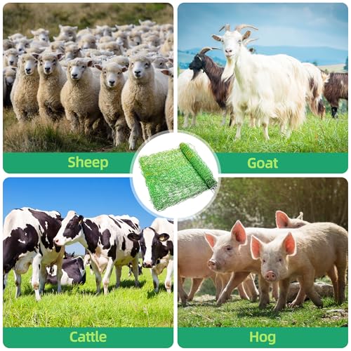 Electric Fence Netting, 35.4" H x 164' L, Portable Livestock Nets Mesh for Hog, Dogs, Deer, Goats, Electric Fencing for Backyards, Homesteaders, Farms, Ranches, Gardens - size: 35.4" H x 164' L Livestock