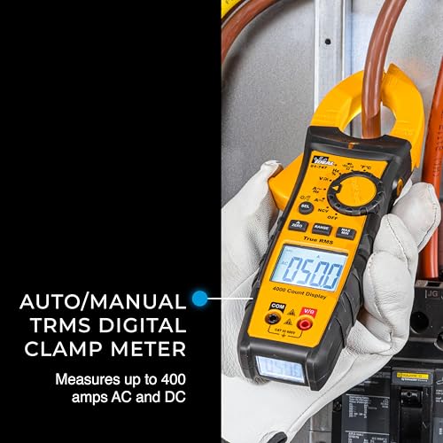 Ideal Electrical 61-747 TightSight Clamp Meter, 400A AC/DC, 600V TRMS