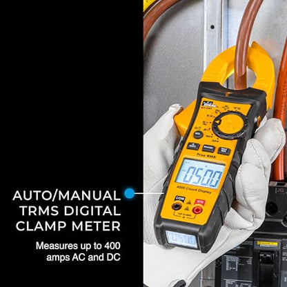 Ideal Electrical 61-747 TightSight Clamp Meter, 400A AC/DC, 600V TRMS