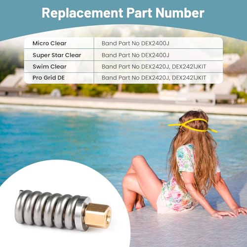 DEX2420JKIT DEX2400JN Brass Sleeve Nut Assembly Replacement PartsforHayward | Replacement for Hayward Filter Tank Clamp, Filter Housing Replacement Parts with Spring & Metal Washers
