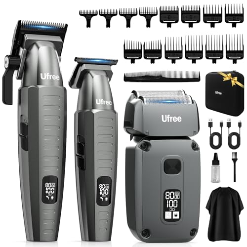 Ufree Hair Clippers and Trimmers Set for Men, Electric Razor Foil Shaver - size: 25 Piece Set