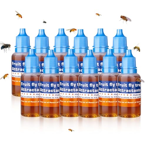 Fruit Fly Trap Refill Liquid, Gnat Killer&Fruit Fly Catcher Bait Refill, - color: Blue, size: 12