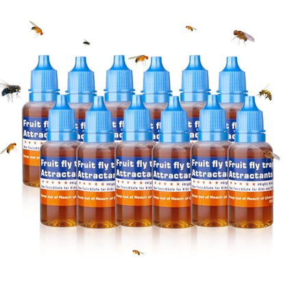 Fruit Fly Trap Refill Liquid, Gnat Killer&Fruit Fly Catcher Bait Refill, - color: Blue, size: 12