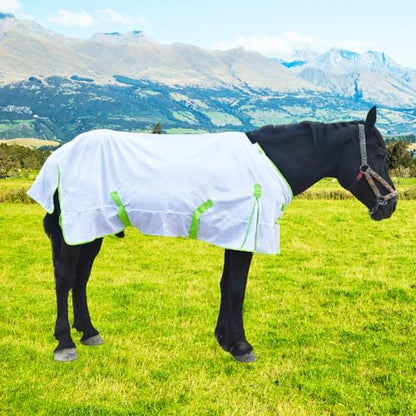 White Comfy Mesh Horse Fly Sheet, 66in - color: white, size: 66Inch-168cm