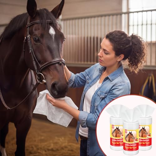 Threlaco 3 Pack Horse Bit Wipes 120 Pcs Apple Horses Bit Cleaners for Happy Horse Disposable Cleaning Wipes for English or Western Bits - style: Apple