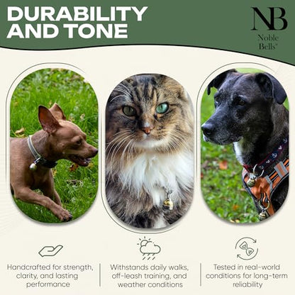 Noble Bells Handmade in USA, Extra Loud Collar Bell for Cat or Dog, Small - size: Small