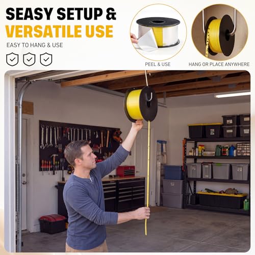 2 Pcs Sticky Fly Strip Rolls 2500 ft Extra Long Ribbon Tape, Non-Toxic Sticky Hanging Strips for Gnat Fruit Mosquito Bug Catchers for Housefly Home Horse Barn Plant Garden Indoor Outdoor