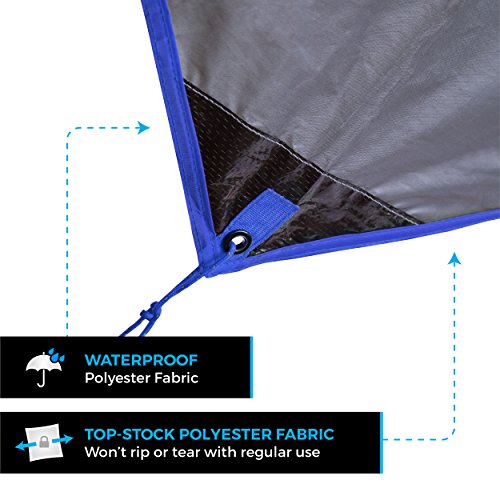 Bear Butt Hammock Rain Fly & Camping Tarp - 11 x 9 ft Ultralight Waterproof Tarp for Hammock & Tent Camping - Easy to Set Up - color: Blue