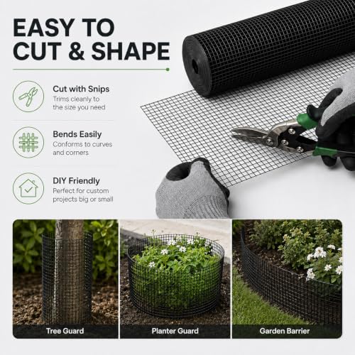 GoldPeak Black Hardware Cloth 1/2 inch 36'' x 100' 19 Gauge - size: 1/2 inch 36''x100'