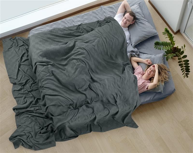 Utopia Bedding 100% Cotton Thermal Blanket Smoke Gray Big, 120x120 Inches - color: Smoke Gray, size: Big
