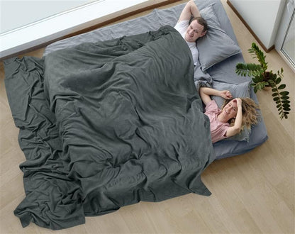 Utopia Bedding 100% Cotton Thermal Blanket Smoke Gray Big, 120x120 Inches - color: Smoke Gray, size: Big