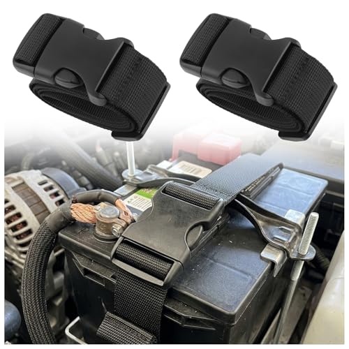 2PCS 39" Car Battery Straps,Adjustable Battery Box Strap with Quick Release Buckle for Securing Batteries Boxes,Universal Batteries Tie Down Strap for Trucks SUVs Boats