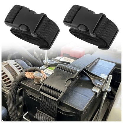 2PCS 39" Car Battery Straps,Adjustable Battery Box Strap with Quick Release Buckle for Securing Batteries Boxes,Universal Batteries Tie Down Strap for Trucks SUVs Boats