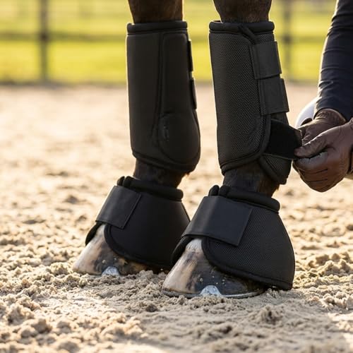 Horse Bell Boots Pair, Anti-Turn Hoof Protector