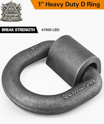 4 Pack Heavy Duty Weld On D-Ring for Trailer 1 Inch 47000 LBS.