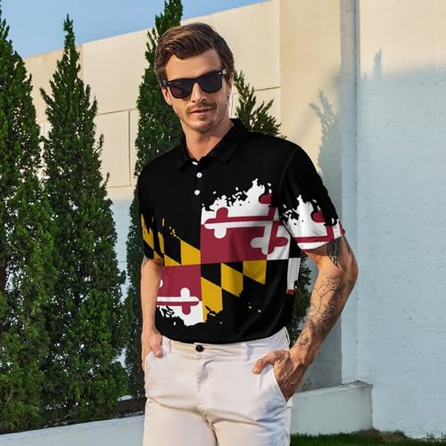 Men‘s Golf Shirt Funny Polo Shirts Short Sleeve Golf Polo Shirts Gifts Print Shirts - color: Style-polo-a16, size: Medium