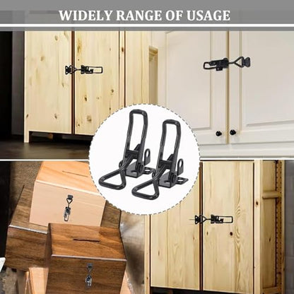 8Pack Heavy Duty Toggle Clamp Latch 4003 Style, Black Toggle Clamps | 1320lb Capacity Pull Clamp Adjustable Quick Release Hasp Clamps,Metal Toggle Latches Catch for Smoker Door Tool Box Trunk Jig - color: Black-8pcs