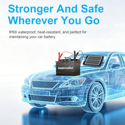 7.5W Solar Car Battery Charger 12V Portable Waterproof Solar Panel Trickle Charger Maintainer with Smart PWM for Car, Automotive, Motorcycle, Boat, Marine, RV,Trailer, Snowmobile, etc. - color: 7.5W PWM Solar Battery Charger