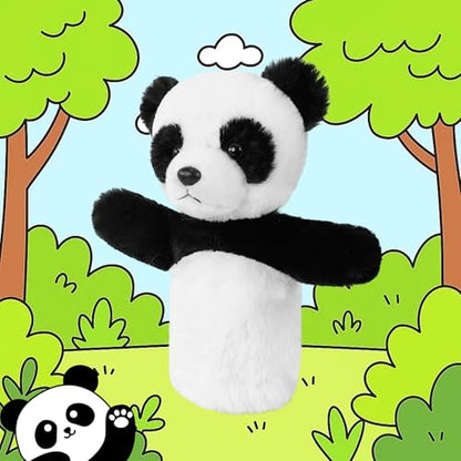 Soft Animal Hand Puppet Preschool Learning Toy Washable Black White Stuffed Story Time Family Fun Interactive Role Play Gift Panda - color: Panda