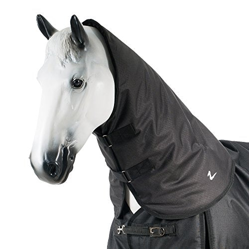 Horze Nevada Medium Weight 1200D Waterproof Horse Turnout Neck Cover Hood (200g Fill) - Black - S - size: S