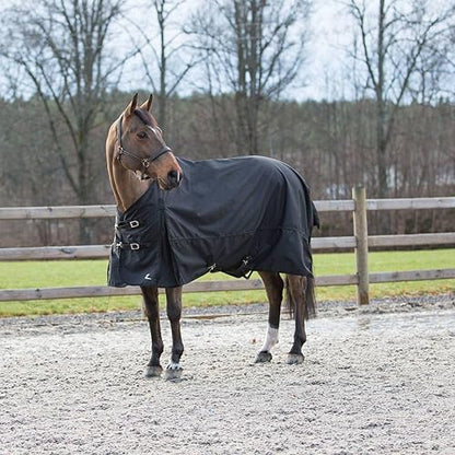HORZE Nevada 1200D Lightweight Waterproof Horse Turnout Rain Sheet (No Fill) - Black - 75 in - size: 75 in
