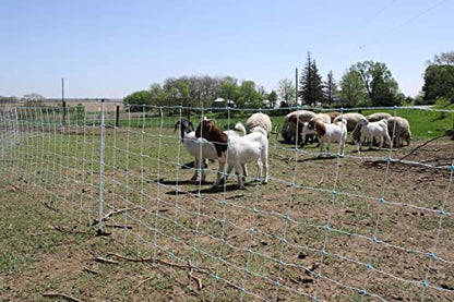 35"x164' Electric Netting All-in-One Solar Kit for Goats, Sheep, Gardens, Beehives, Dogs, and More for Backyards, Homesteads, Farms and Ranches