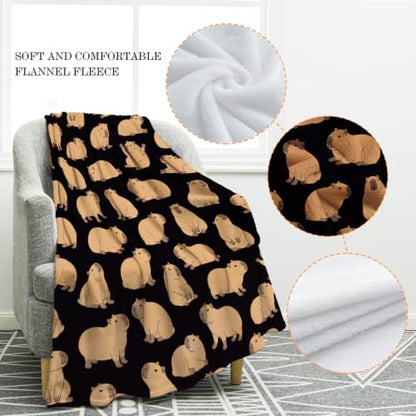 Jekeno Capybara Gifts Blanket Animal Throw Blanket - color: Capybara1, size: 50"x60"