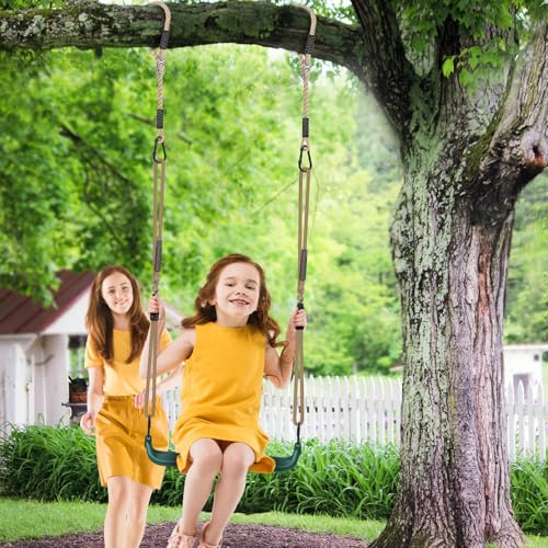 SELEWARE 10ft Tree Swing Rope, Adjustable Hammock Straps Hanging Kit - color: Beige-1 Pack, size: 10ft