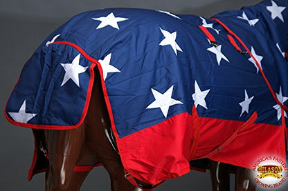 HILASON 600D Winter Waterproof Miniature Horse Blanket US Flag - color: US Flag, size: 44 In