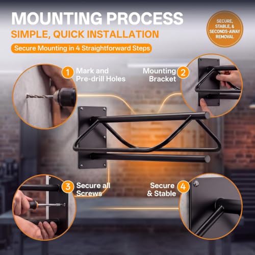 4 Pack Wall Mounted Saddle Racks with Pad Bar,Heavy Duty Black Saddle Rack, Sturdy Saddle Rack for British Western Saddles, Blankets and Racks