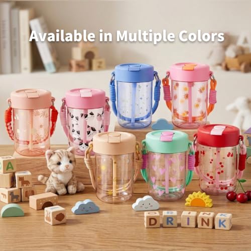 TOPBADE 16oz Tritan Kids Water Bottles - Kids Water Bottle with Straw for School, Sports, Daycare - Leakproof Boys Water Bottle Dishwasher Safe, BPA Free - color: Twinkle Sky