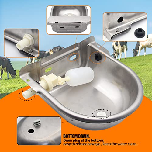 Automatic Livestock Water Bowl Float Valve Self-Filling Dog Goat Chicken