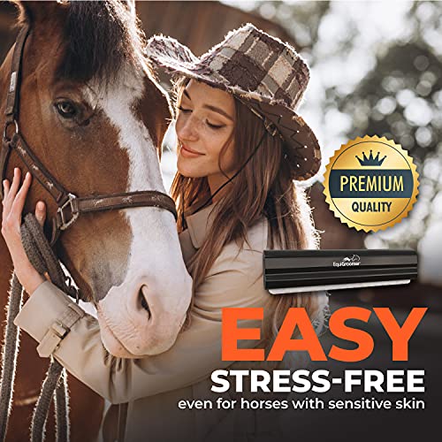 EquiGroomer 8-Inch Deshedding Brush for Dogs & Horses, Black - color: Black