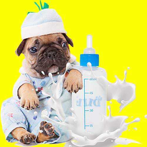 Kitten Bottles for Nursing. Pet Puppy Bottles. Dog and cat and Wild Animal Silicone Nipples (Feeding Tool)