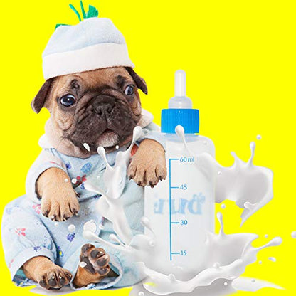 Kitten Bottles for Nursing. Pet Puppy Bottles. Dog and cat and Wild Animal Silicone Nipples (Feeding Tool)