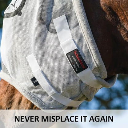 Schneiders Dura-Mesh Grandpa Fly Horse Mask | Designer Prints | 1000D Mesh | 70% UV Protection | Ear Coverage | Secure Hook & Loop Fit