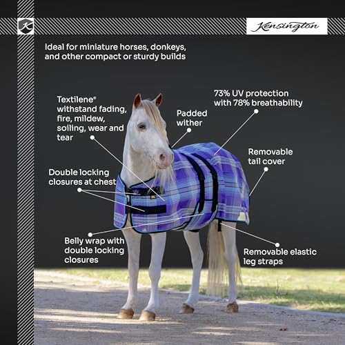 Mini Textilene Fly Sheet, Full Belly Wrap, 54 in, Lavender Mint - size: 87"