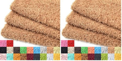 Surf turtle Camel Curly Teddy Fleece Faux Fur Fabric 36" x 59" (Pack of 2) - color: Camel Color, size: 36 x 59 inches (Pack of 2)