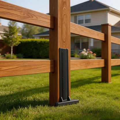 4 Pack 30" Fence Post Repair Kit for Fix 4x4|6x6 Fence Post | Wave Design Fence Post Stake Spike ,Fence Post Anchor Ground Spike for Repair Tilted/Broken Wood Fences Post - size: 4 Pcs