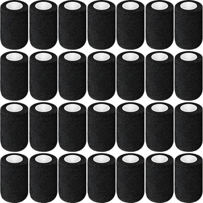 Treela 64 Pack 4" X 5 Yards Self Adhesive Bandage Wrap Black - color: Black, size: 4 Inch X 5 Yard