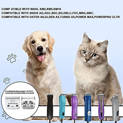 #30 Blade Dog Grooming Replacement Blades Compatible with Andis/Wahl/Oster - color: 3pcs #30