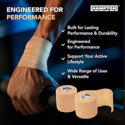 Hampton Adams Self Adhesive Bandage Wrap, Pet Safe, Cohesive Hold - color: Beige