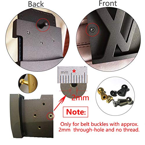 Myya DIY Belt Buckle Screws Hook Replacement for Repair Belts Handbag Accessories - color: Black