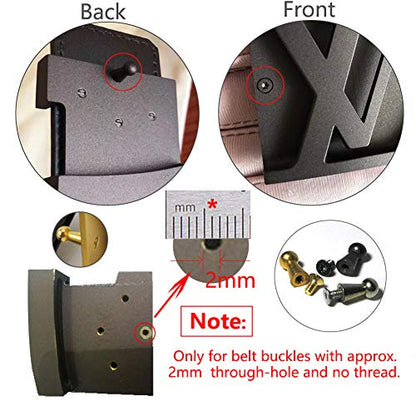 Myya DIY Belt Buckle Screws Hook Replacement for Repair Belts Handbag Accessories - color: Silver