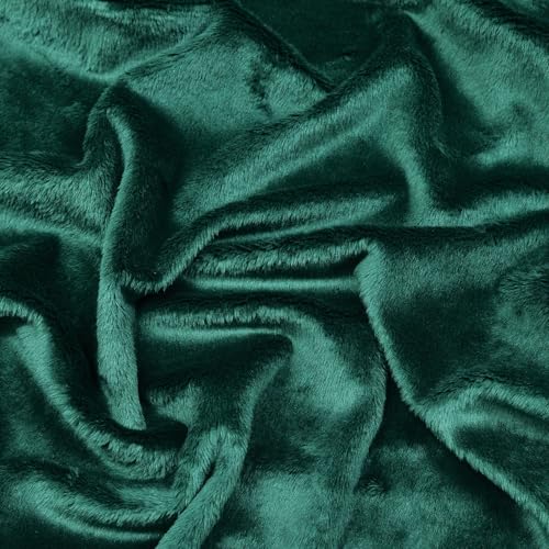 Surf turtle Dark Green Super Soft Minky Fabric by The Yard, 36"x60" - color: Dark Green
