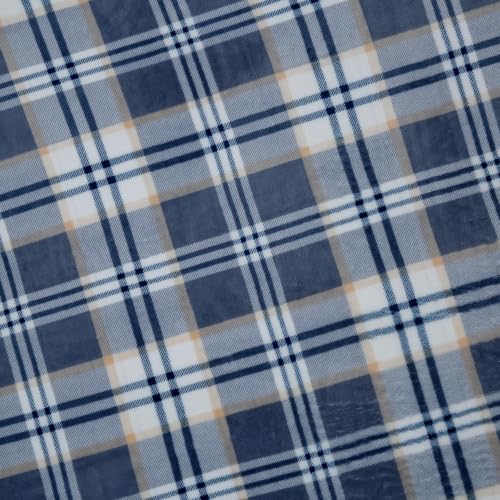 PU MEI Sherpa Blanket Twin Plaid Thick Bed Blanket, 60”*80” Super Soft Flannel Fuzzy Fleece Reversible Velvet Plush Warm Blanket for Couch (Blue White Check) - color: Blue White Check, size: 60"*80"